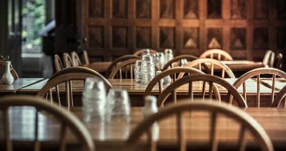 The Oak dining room