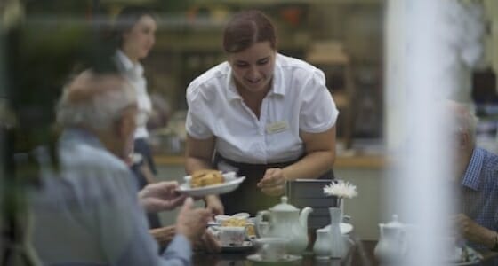 Ele Serving in the Orangery