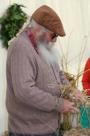 Jim making a Christmas wreath