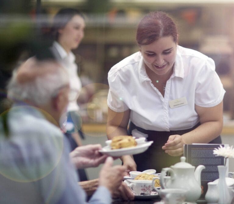 Orangery serving coffee